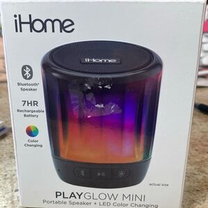 iHome New in Sealed Box Playglow Mini Portable Bluetooth Color Changing Speaker